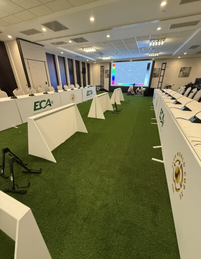 Velasquez Carpet professional indoor sports turf installation for corporate events
