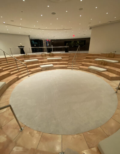 Velasquez Carpet high-end custom shaped commercial rug installation